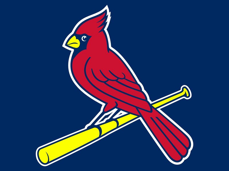 Red Cardinal Bird — Blue