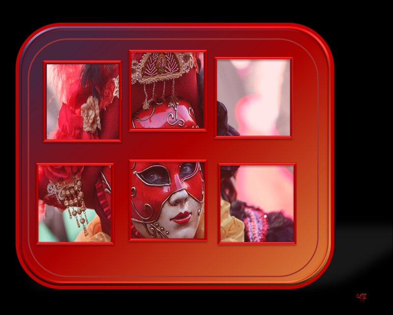 Red Carnival Mask