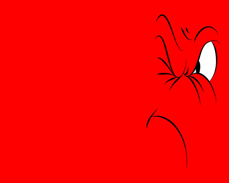 Red Cartoon Character — Dramatic, Vector Art