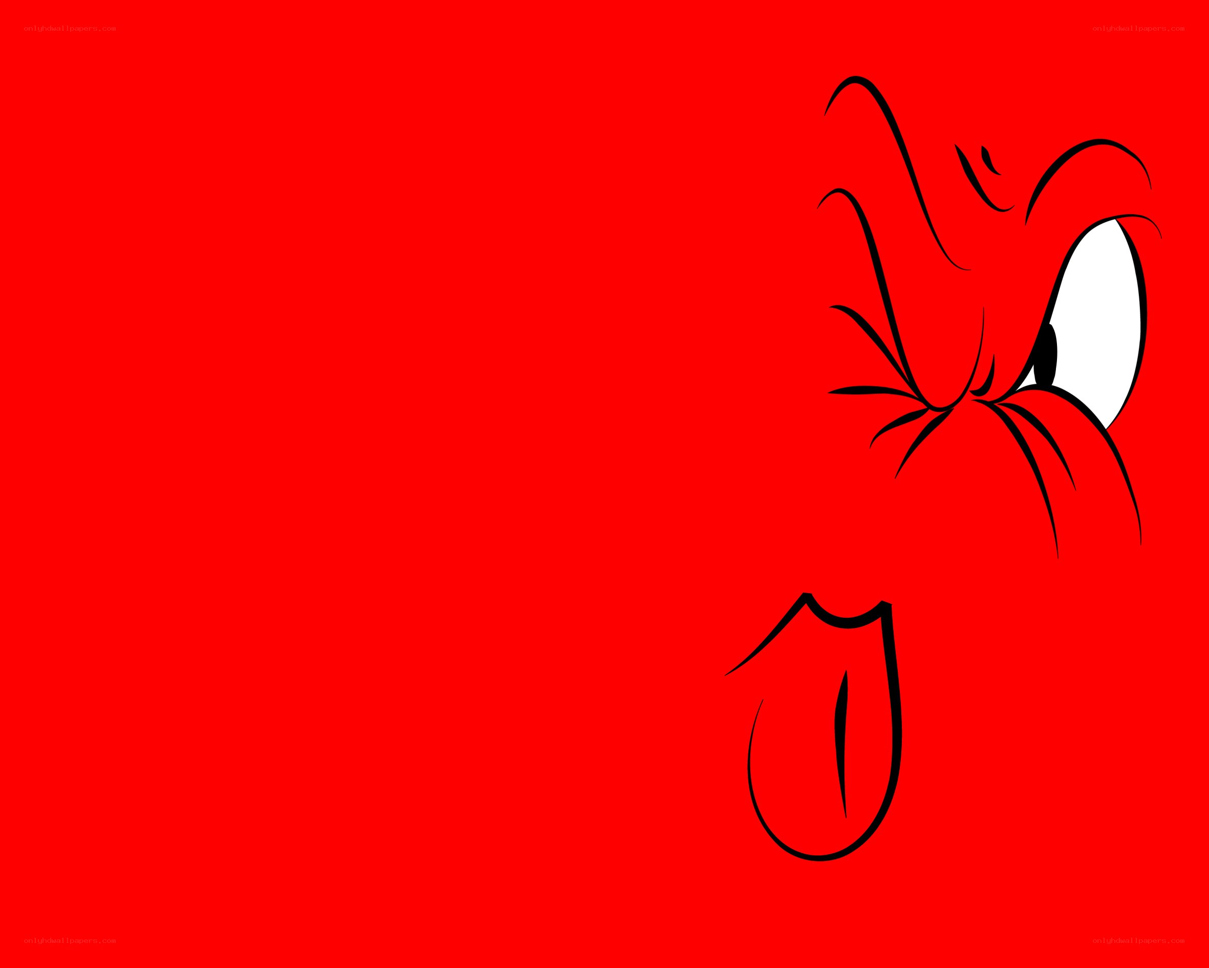red cartoon character face