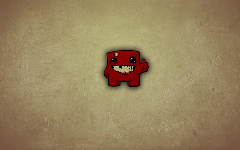 Red Cartoon Character — Playful, Digital Art, Bandage