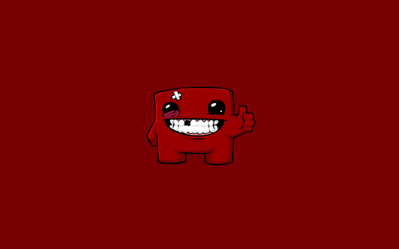 red cartoon character with bandage