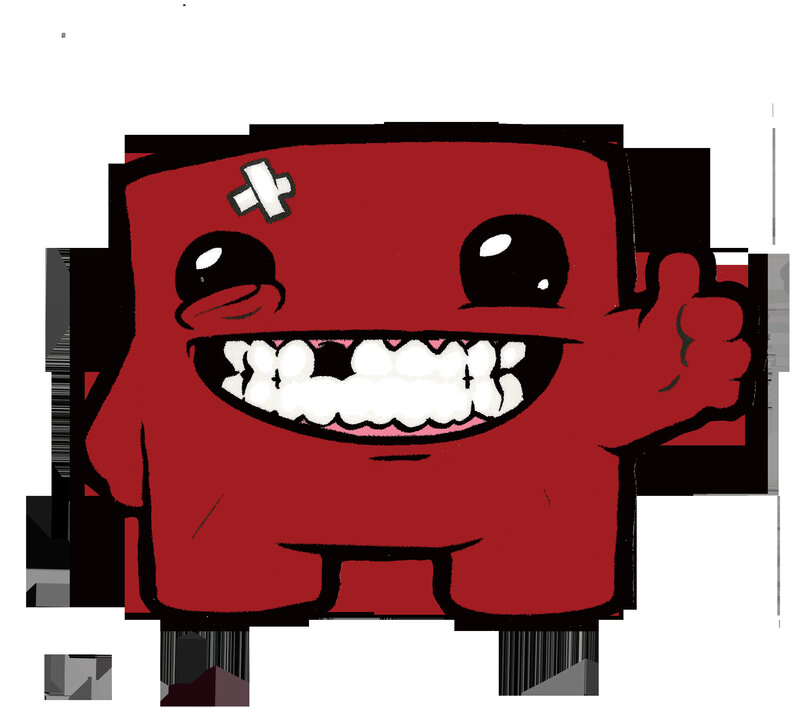 red cartoon character with bandage