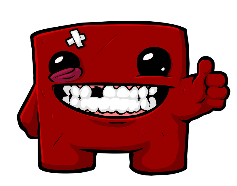 red cartoon character with bandage