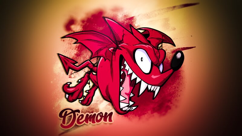 Red Cartoon Demon