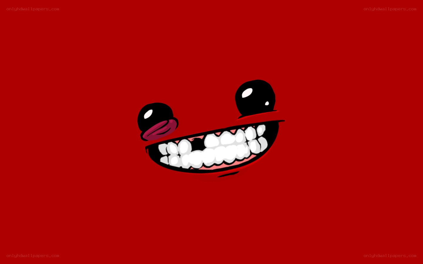 red cartoon face with wide grin