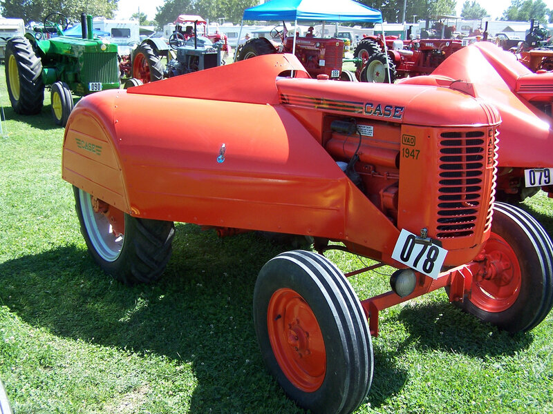 Red Case tractor at a show