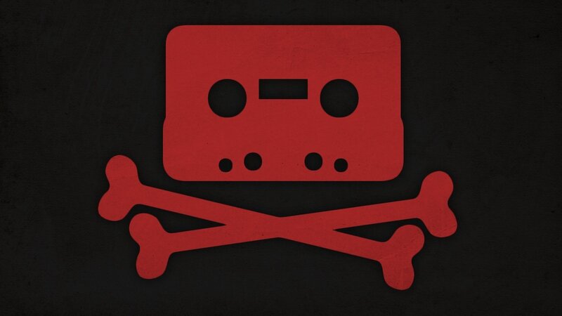 Red Cassette Skull
