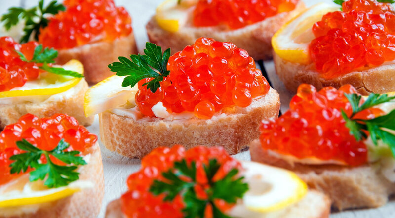 Red Caviar Appetizers