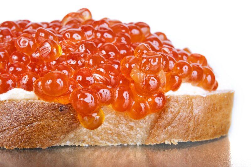 Red Caviar on Toast — Orange
