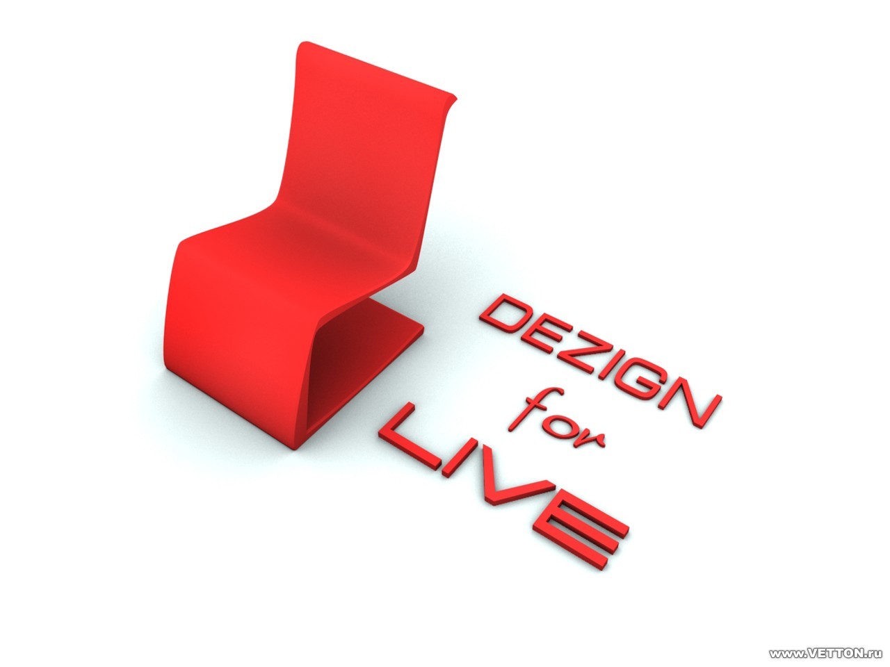 Red chair design for live