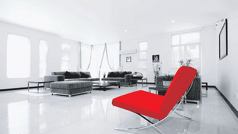 Red Chair in Living Room