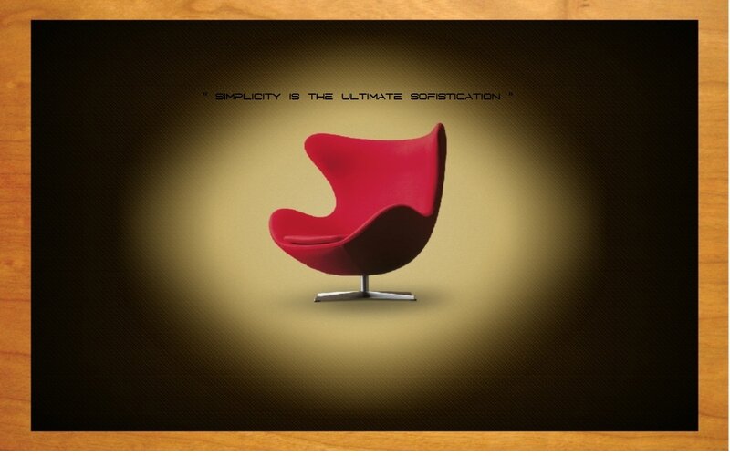 Red chair with quote