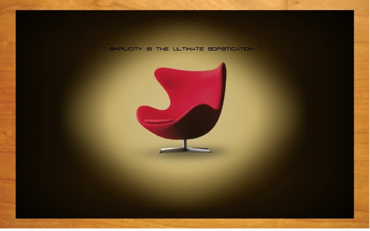 Red chair with quote