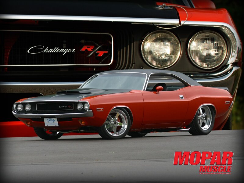 Red Challenger muscle car
