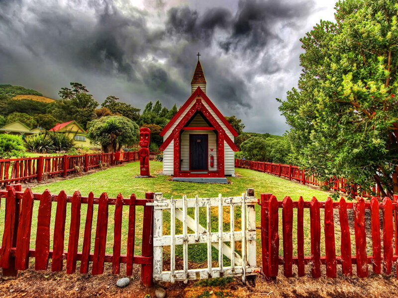 Red Chapel with Totem
