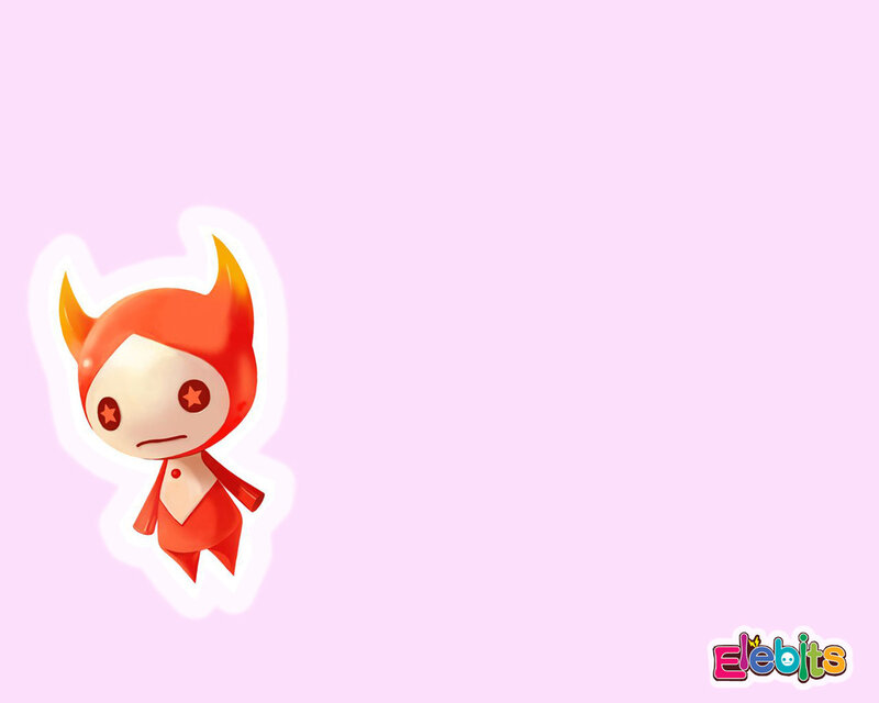 Red character on pink background