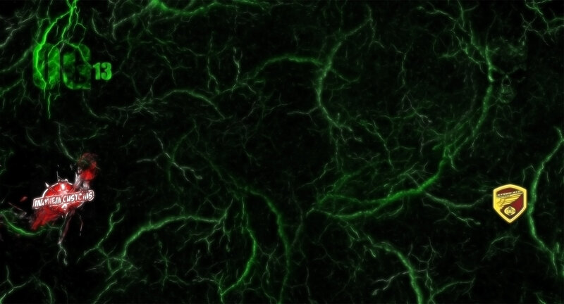 Red Character with Green Lightning