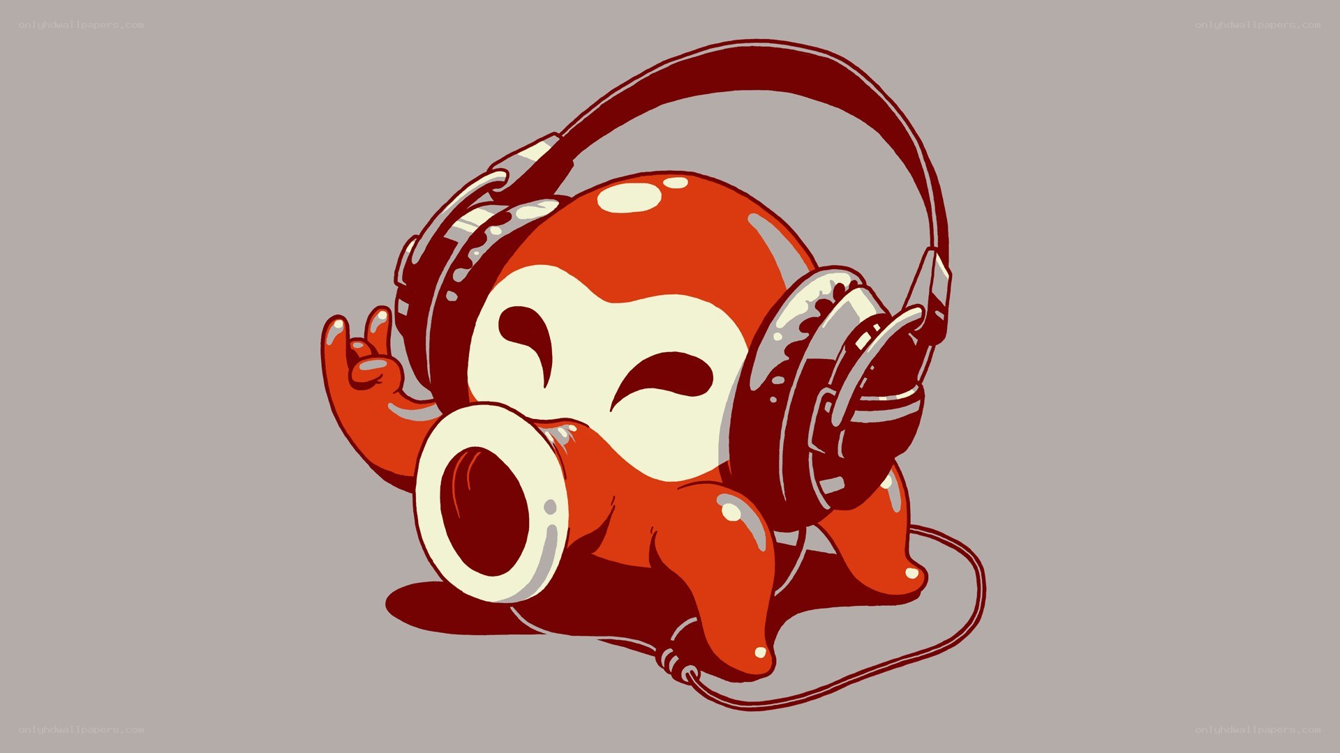 red character with headphones