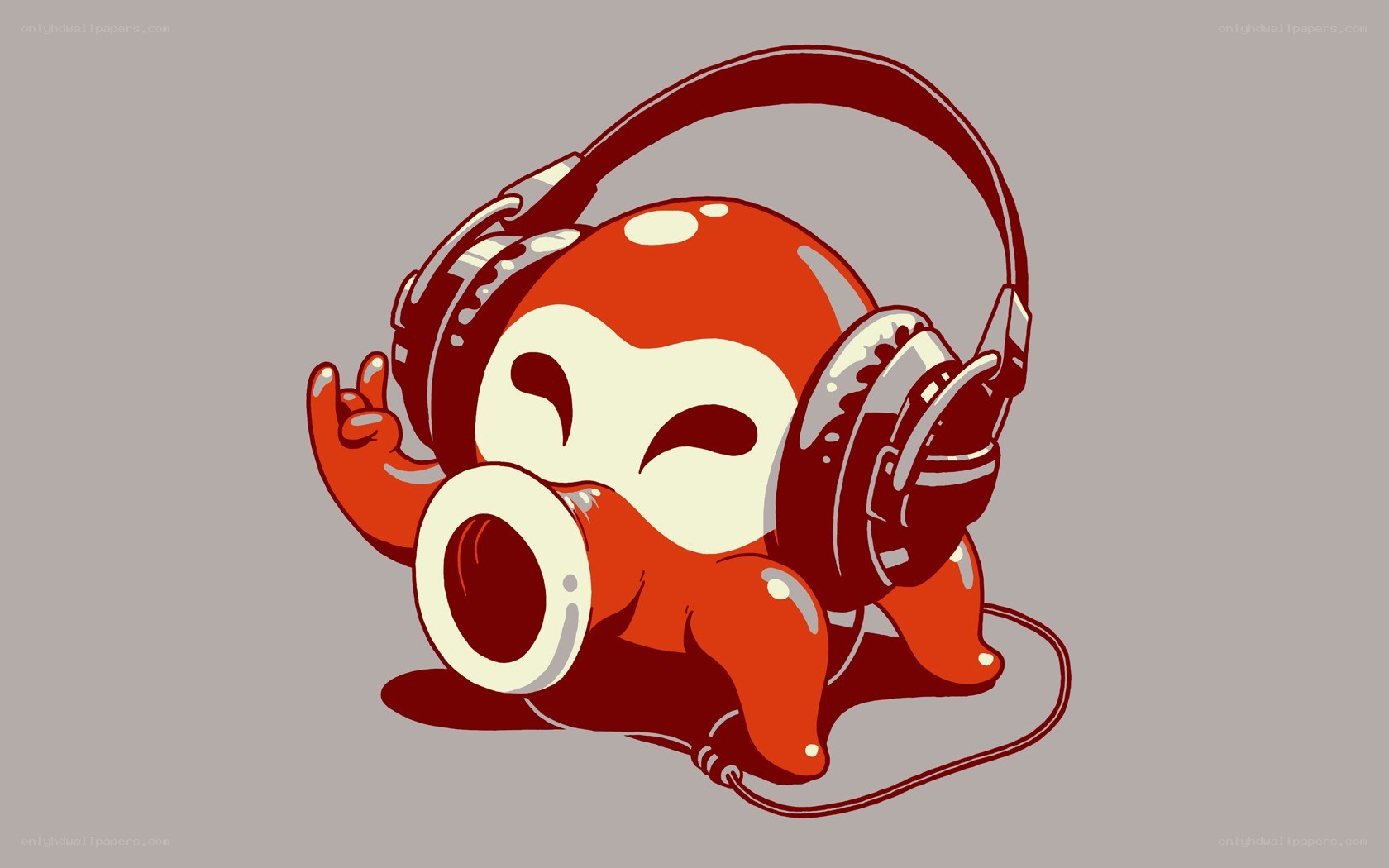 red character with headphones