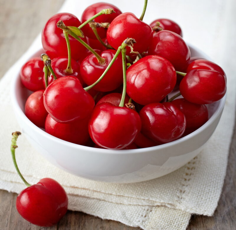 Red Cherries in a Bowl — Fresh
