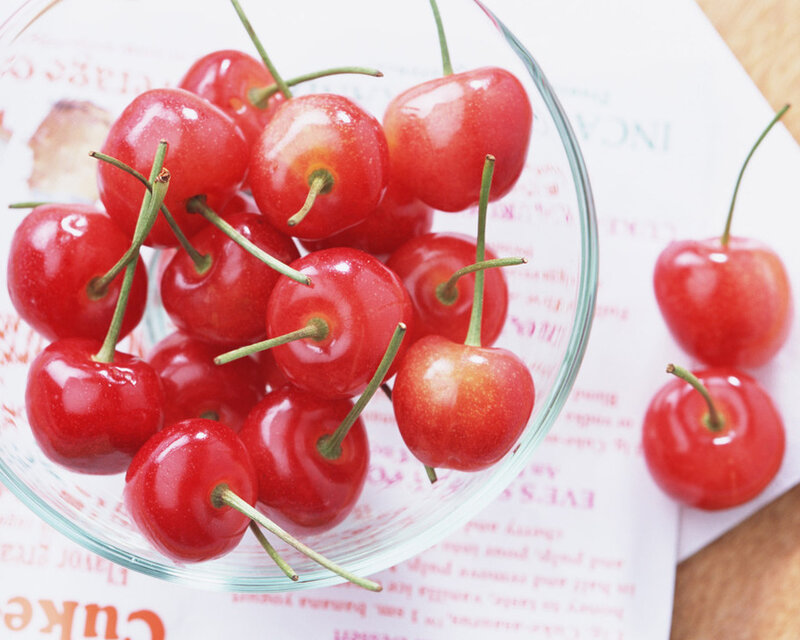 Red Cherries in a Bowl