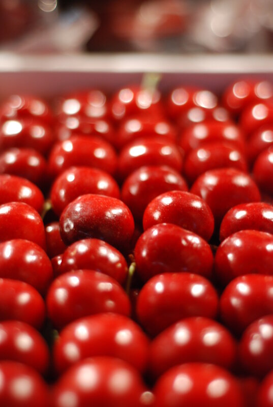 Red Cherries in a Box