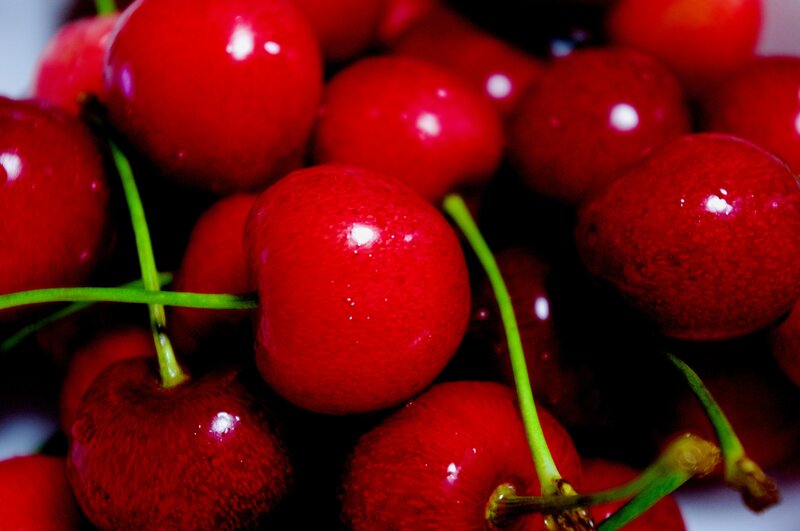 Red Cherries in a Pile — Vibrant