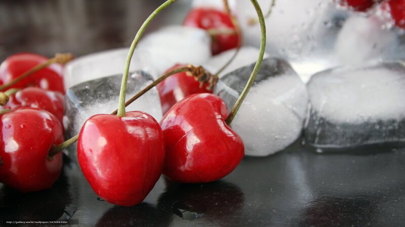 Red Cherries on Ice