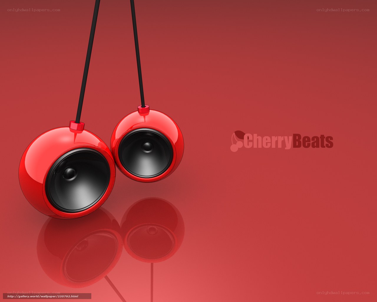 Red cherry-shaped speakers