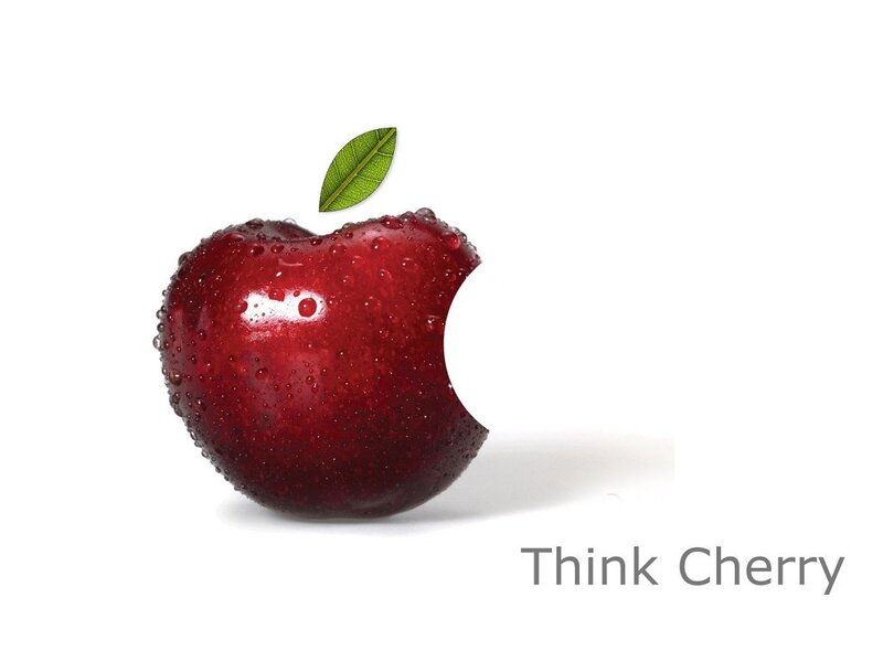 Red Cherry with Bite — Clean, Photograph