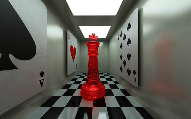 Red Chess King — Dramatic