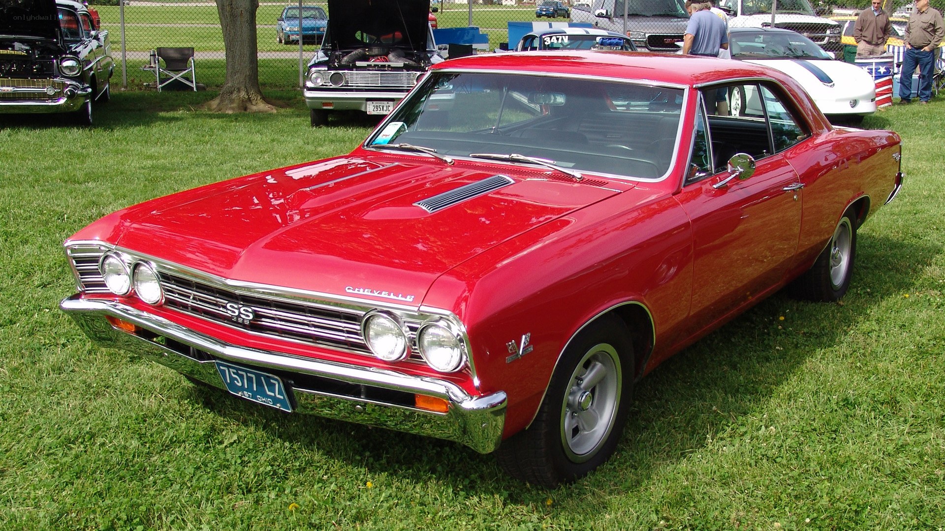 Red Chevelle SS at car show
