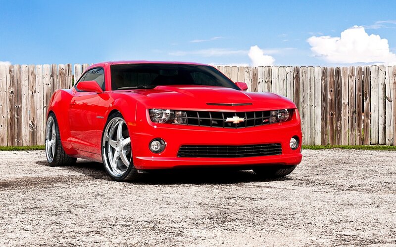Red Chevrolet Camaro — Bright, Sunny