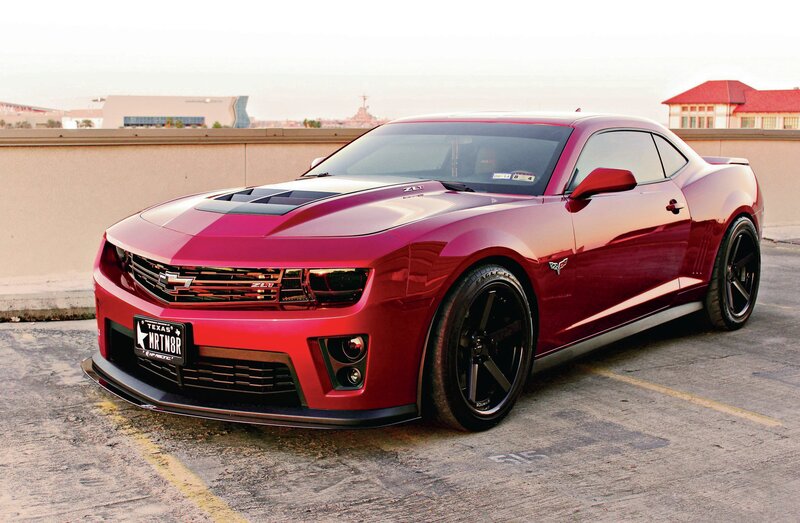 Red Chevrolet Camaro — Calm, Afternoon, Photograph, Car