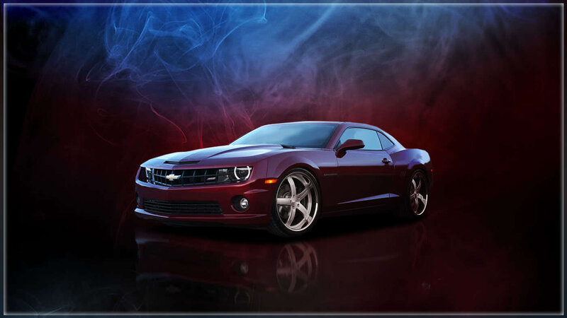Red Chevrolet Camaro car