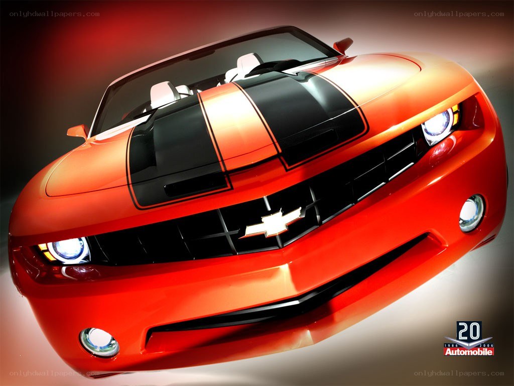 Red Chevrolet Camaro convertible