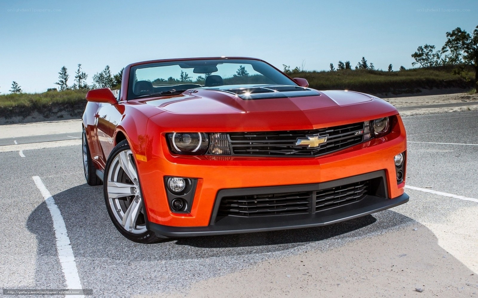 Red Chevrolet Camaro convertible