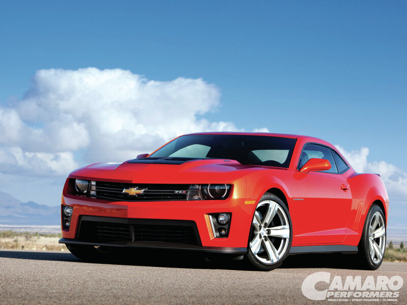 Red Chevrolet Camaro — Dramatic, Afternoon, Photograph, Car, Sky