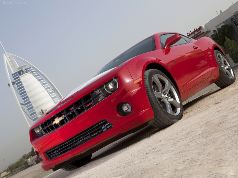 Red Chevrolet Camaro — Dramatic, Afternoon, Photograph