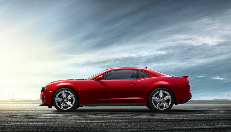 Red Chevrolet Camaro — Dramatic, Afternoon