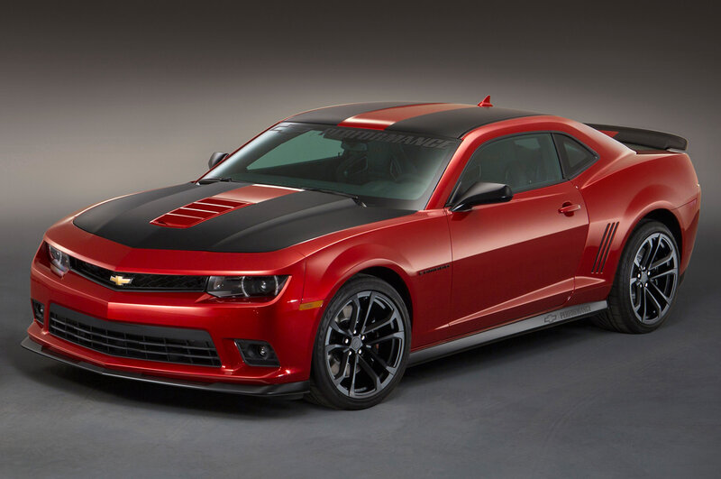 Red Chevrolet Camaro — Dramatic, Photograph, Black Hood