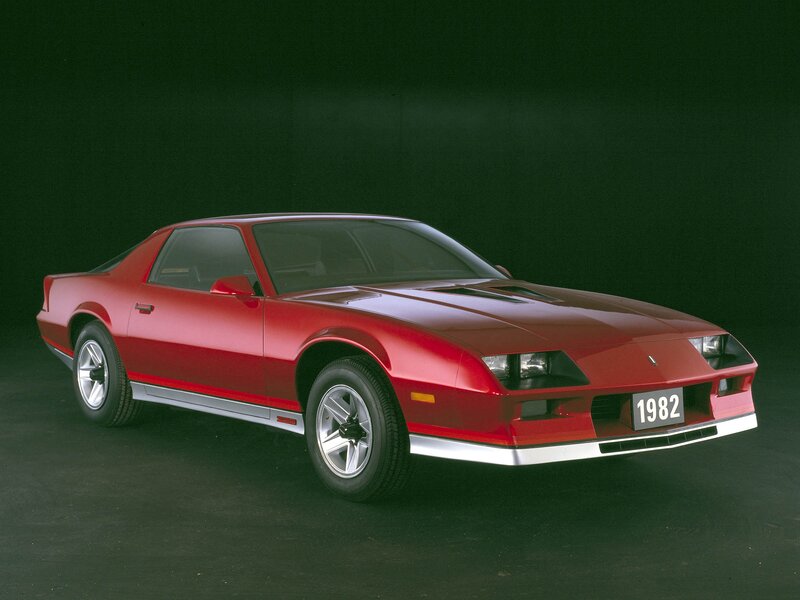 Red Chevrolet Camaro — Dramatic, Photograph, Car, Black Background