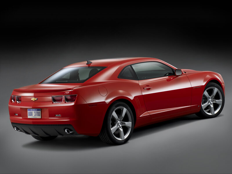 Red Chevrolet Camaro — Dramatic, Photograph, Car, License Plate, Wheels, Black