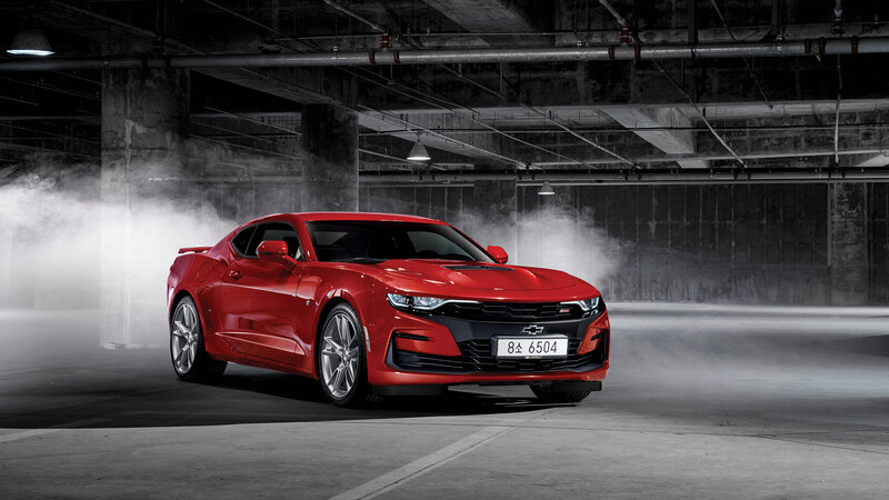 Red Chevrolet Camaro — Dramatic, Photograph, Smoke