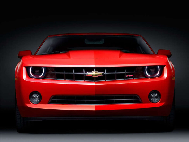 Red Chevrolet Camaro — Dramatic, Photograph