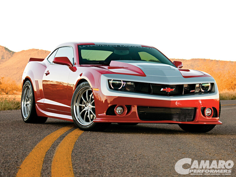 Red Chevrolet Camaro — Dramatic, Sunset, Photograph, Car, Road
