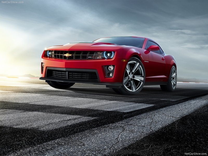 Red Chevrolet Camaro — Dramatic, Sunset, Photograph