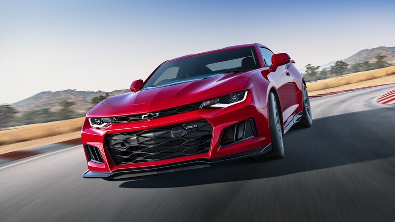 Red Chevrolet Camaro — Dynamic, Afternoon, Photograph, Car, Road, Hills