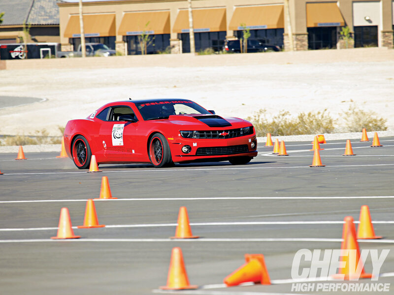 Red Chevrolet Camaro — Dynamic, Afternoon